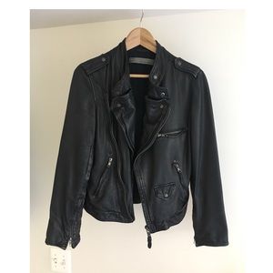Zara Motor Faux Leather Jacket in Small